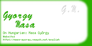 gyorgy masa business card