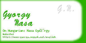 gyorgy masa business card